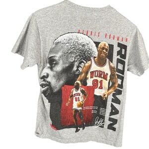 Rodman Apparel Dennis Rodman The Worm Graphic T-Shirt Heather Gray Mens Small